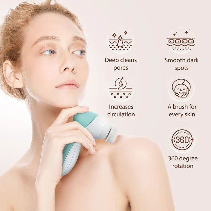 Electric Facial Cleanser Brush Set