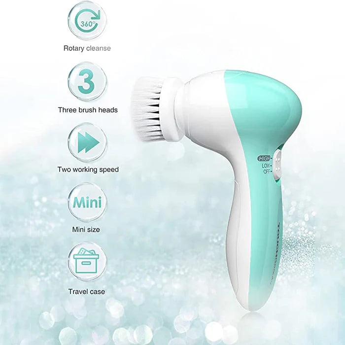 Electric Facial Cleanser Brush Set